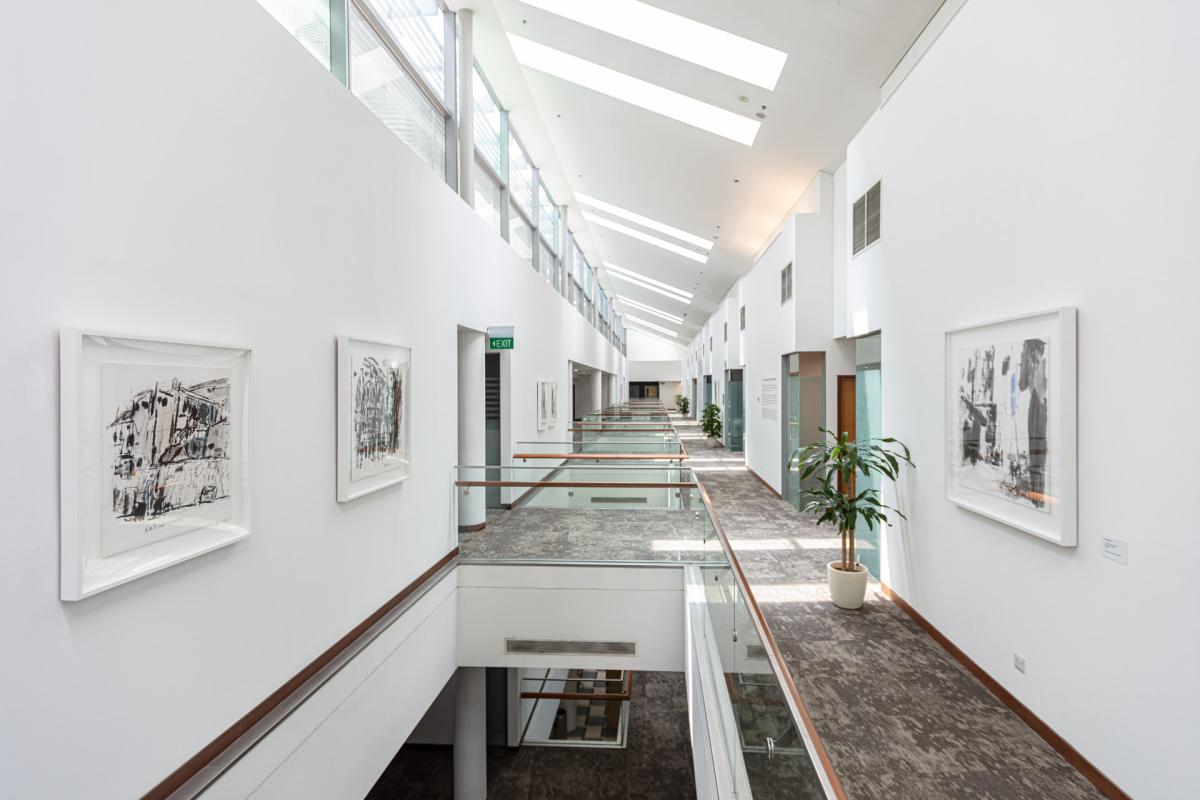 Paintings by Chua Ek Kay at the Lee Kong Chian School of Business