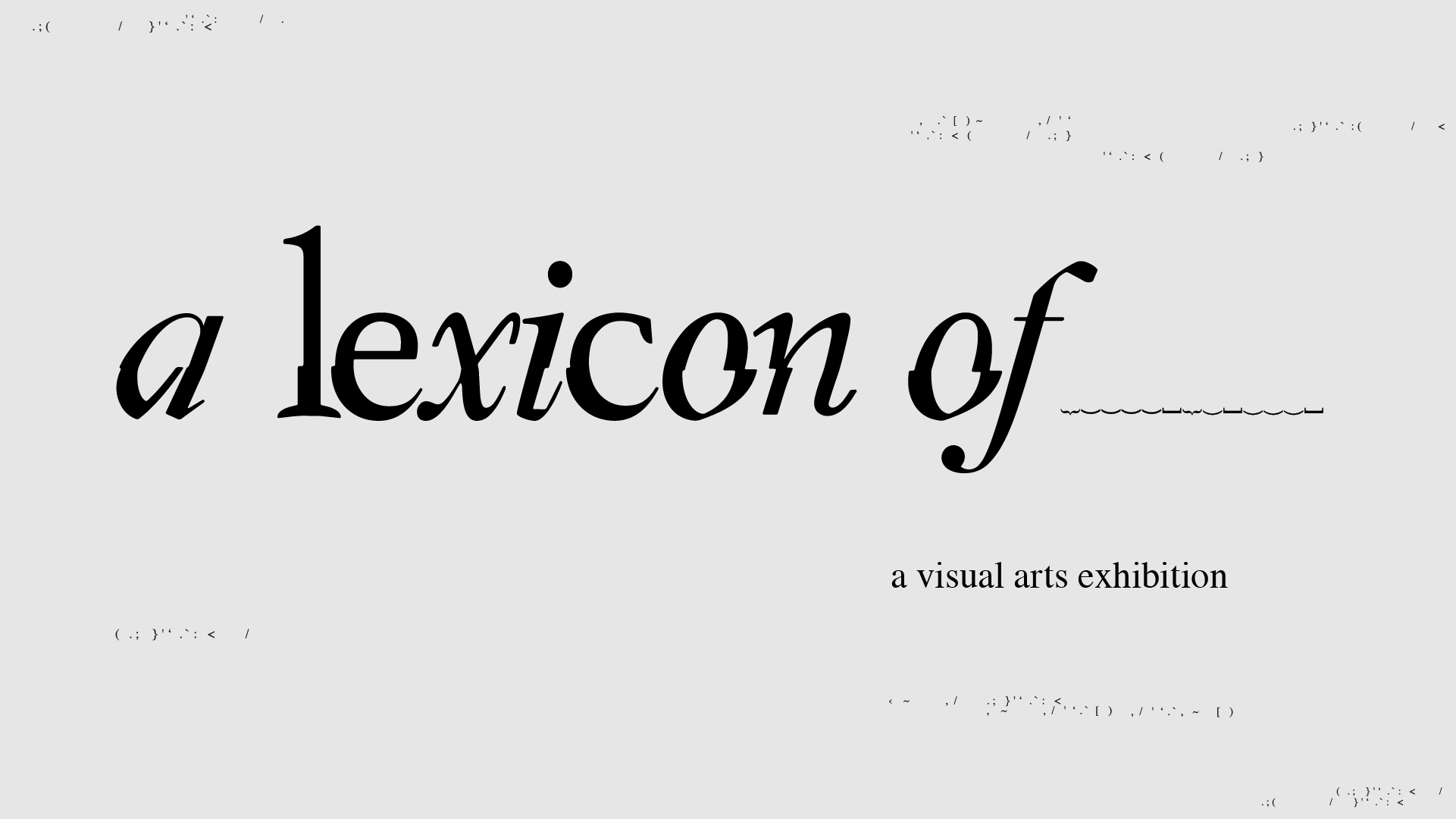 a lexicon of