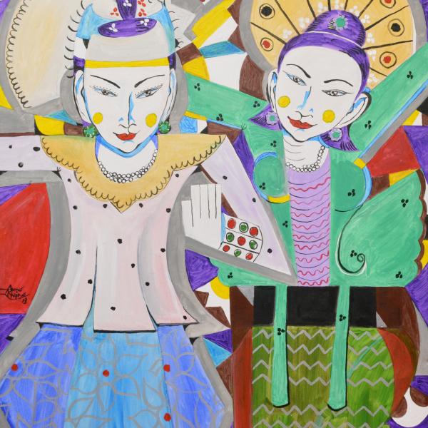 Dancers (White & Purple)