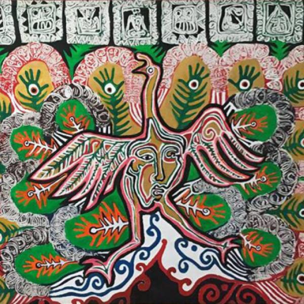 Dancing peacock