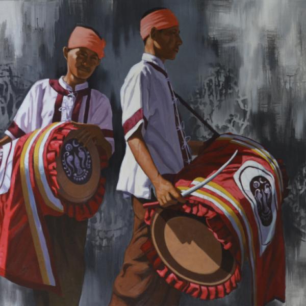 Rakhine drummers