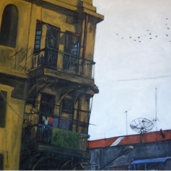 Yellow city crows