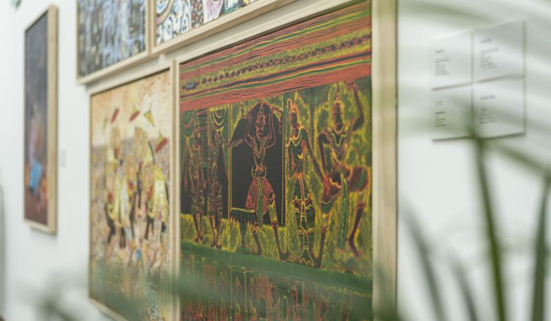 View of paintings from the Thukhuma Collection